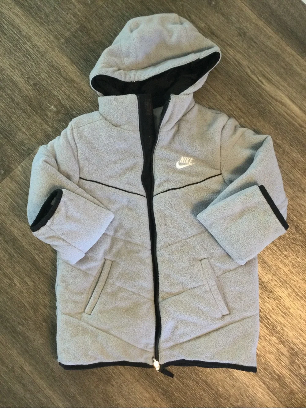 Youth Nike Black and gray reversible Hooded Sports Jacket
